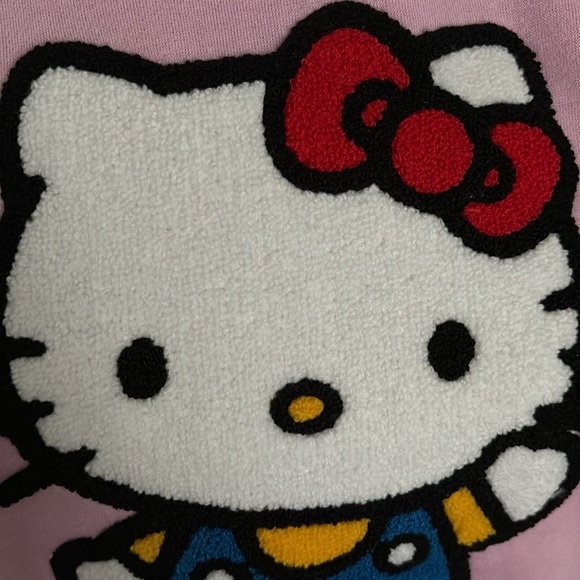 NWT Hello Kitty oversized crewneck sweatshirt in pink size medium by Sanrio - Picture 3 of 6